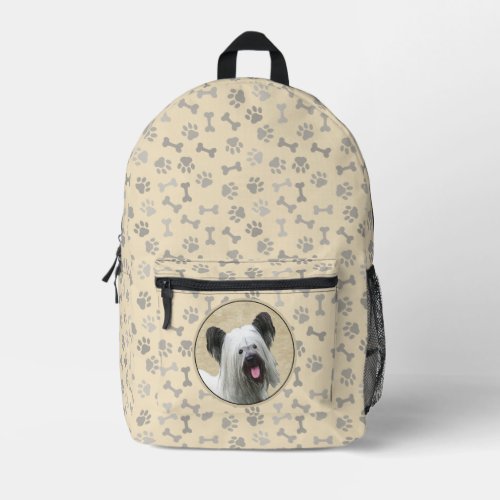 Skye Terrier Painting _ Cute Original Dog Art Printed Backpack
