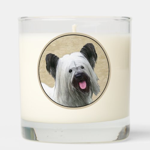 Skye Terrier Painting _ Cute Original Dog Art Scented Candle