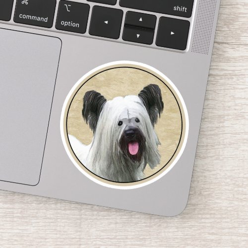 Skye Terrier Painting _ Cute Original Dog Art Sticker
