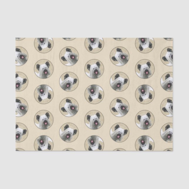 Skye Terrier Painting Silver Grey Original Dog Art Tissue Paper (Front)