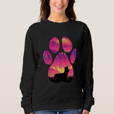 Skye Terrier Paw Mom Dad Dog  Women Men Sweatshirt
