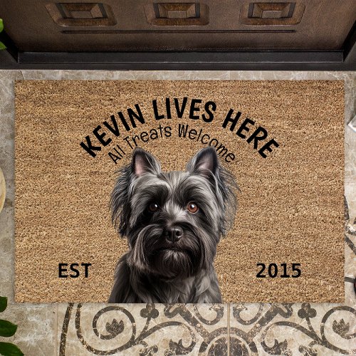 Skye Terrier Personalized Pet Doormat