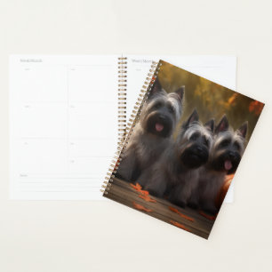 Skye Terrier Puppy Autumn Delight Pumpkin Planner