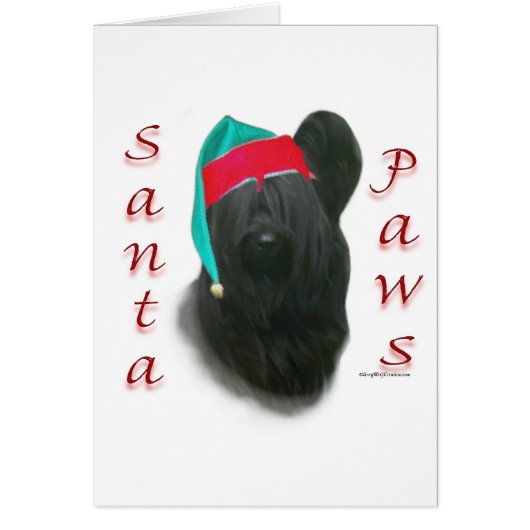 Skye Terrier Santa Paws Cards (Front)