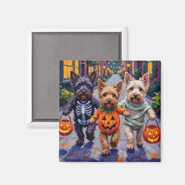 Skye Terrier Trick-or-Treating Halloween Costumes Magnet (Front/Back)