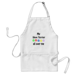 Skye Terrier Walks Design Adult Apron