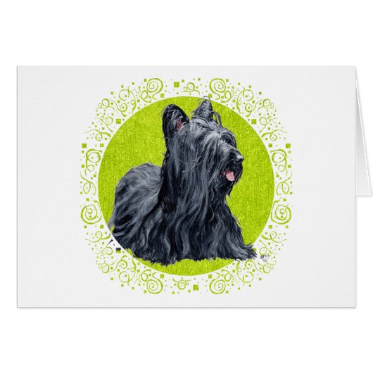Skye Terriers Green Grass Cards (Front Horizontal)