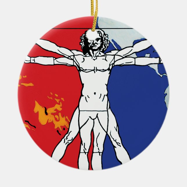 Skylab 2 Vitruvian Man Mission Patch Logo Ceramic Ornament (Front)