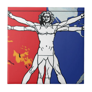 Skylab 2 Vitruvian Man Mission Patch Logo Tile