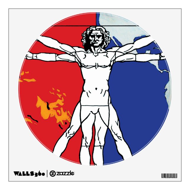 Skylab 2 Vitruvian Man Mission Patch Logo Wall Sticker (Front)