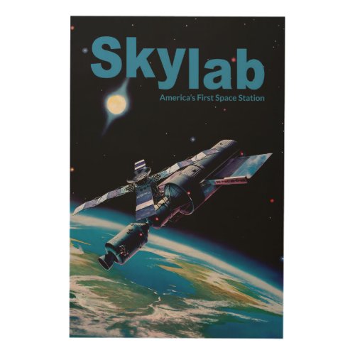 Skylab _ Americas First Space Station Wood Wall Art