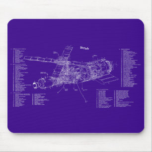 Skylab blueprint mouse pad
