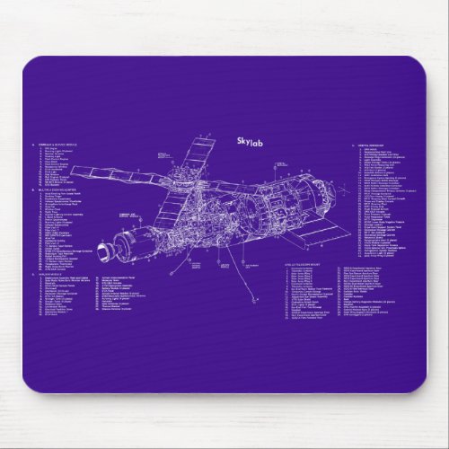 Skylab blueprint mouse pad