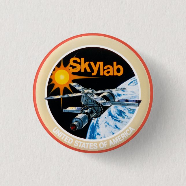 Skylab Program Patch  Button (Front)