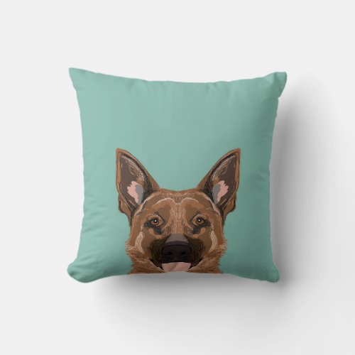 Skylar _ German Shepherd gifts for dog people dog Throw Pillow