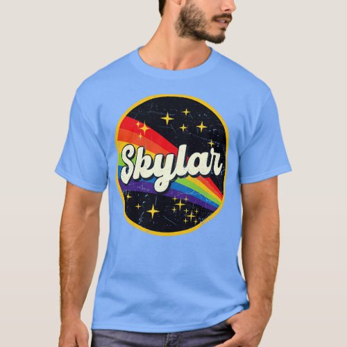 Skylar Rainbow In Space Vintage GrungeStyle T_Shirt