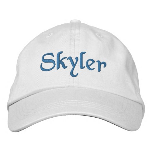 Skyler Embroidered Baseball Cap  Hat Blue