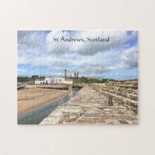 Skyline and Pier of St Andrews Fife Scotland Jigsaw Puzzle