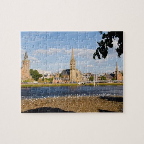 Skyline and river of quaint town of Inverness Jigsaw Puzzle