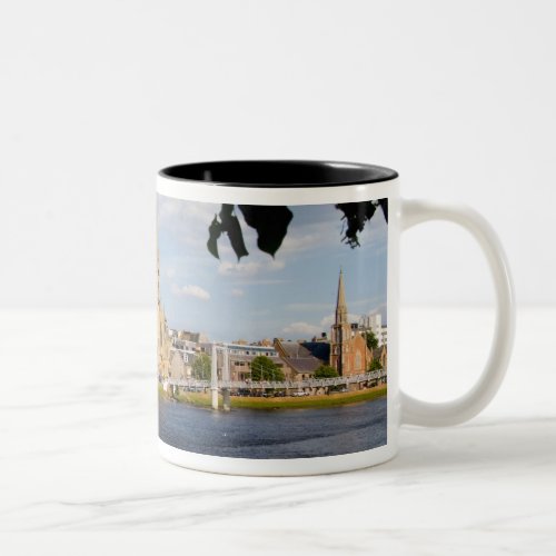 Skyline and river of quaint town of Inverness Two_Tone Coffee Mug