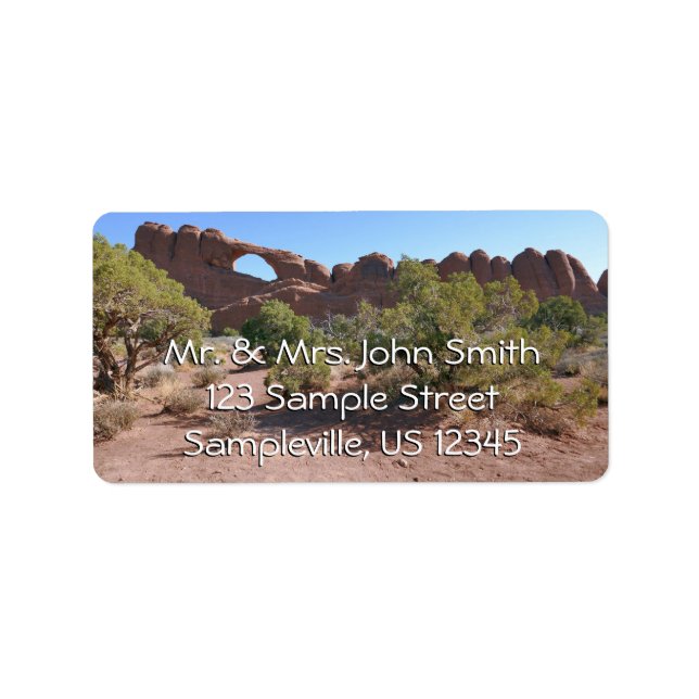 Skyline Arch at Arches National Park Label (Front)