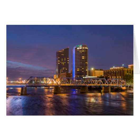 Skyline At Dusk, On The Grand River (Front Horizontal)