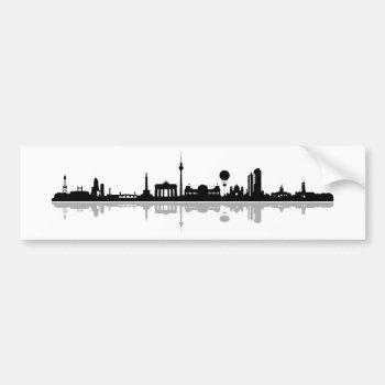 Skyline Berlin Bumper Sticker by JiSign at Zazzle