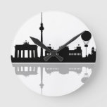 Skyline Berlin Round Clock at Zazzle
