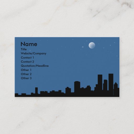 Customizable Skyline Business Card