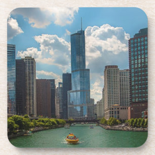 Skyline Chicago Drink Coaster