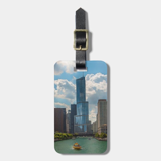 Skyline Chicago Luggage Tag (Front Vertical)