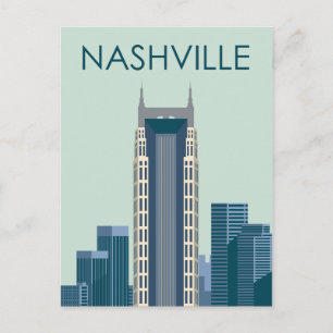 Skyline City Landscape   Nashville, Tennessee Postcard