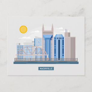 Skyline City Landscape Nashville, Tennessee Postcard