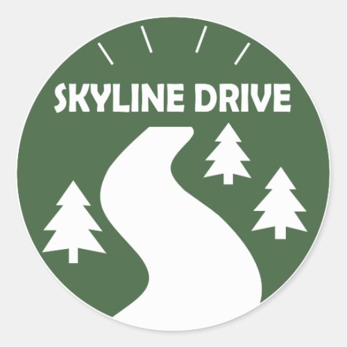 Skyline Drive Classic Round Sticker