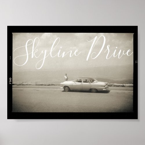 Skyline Drive Mid_century Inspired Poster