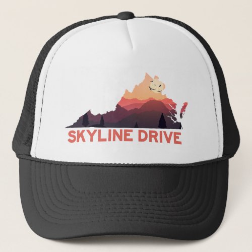 Skyline Drive Shenandoah National Park Virginia Ma Trucker Hat