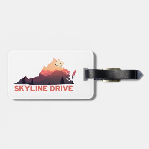 Skyline Drive Shenandoah Virginia Map Luggage Tag