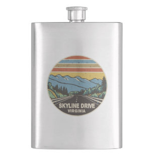 Skyline Drive Shenandoah Virginia Mountains Flask