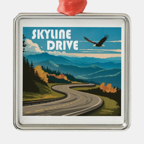 Skyline Drive Virginia Eagle Metal Ornament