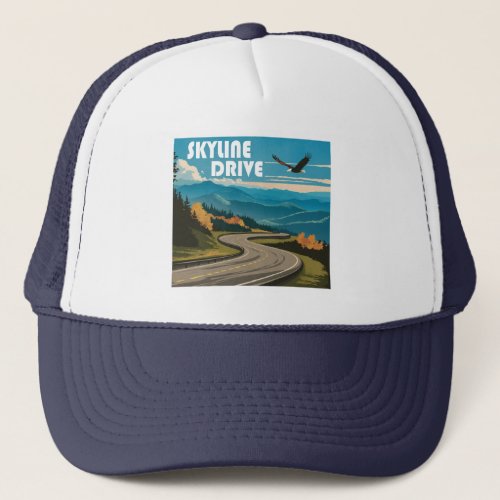 Skyline Drive Virginia Eagle Trucker Hat