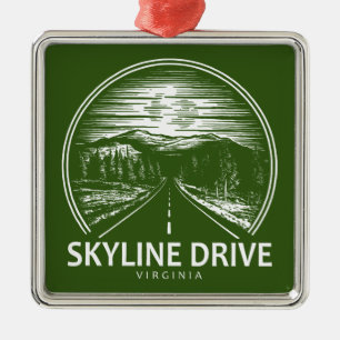 Skyline Drive Virginia Forest Metal Ornament