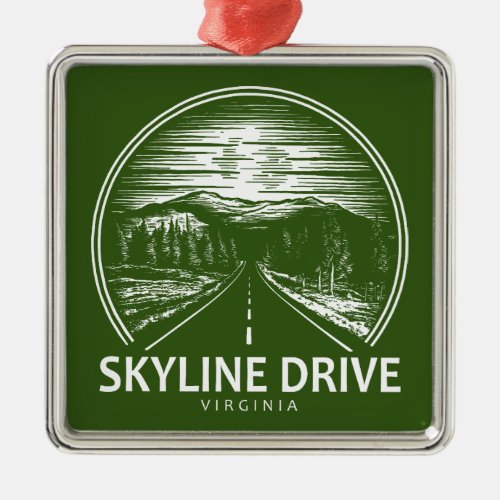 Skyline Drive Virginia Forest Metal Ornament