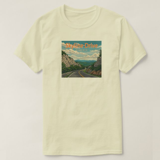 Skyline Drive Virginia Landscape T-Shirt (Design Front)
