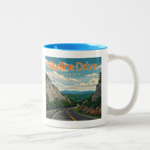 Skyline Drive Virginia Landscape Two-Tone Coffee Mug