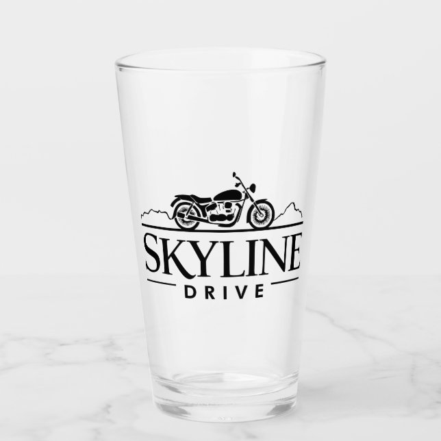 Skyline Drive Virginia Motorcycle Glass (Front)