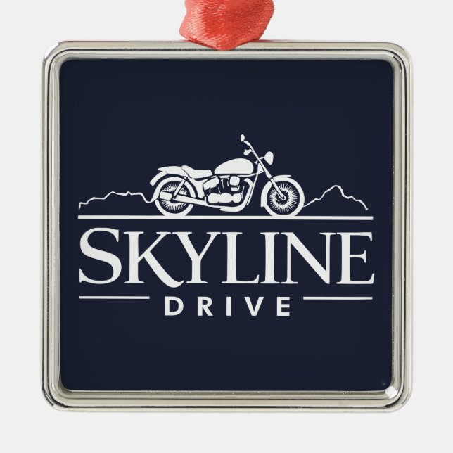 Skyline Drive Virginia Motorcycle Metal Ornament (Front)