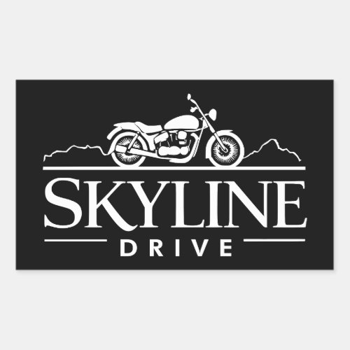 Skyline Drive Virginia Motorcycle Rectangular Sticker