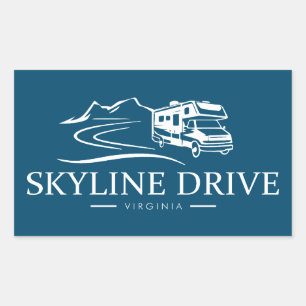 Skyline Drive Virginia Recreational Vehicle Rectangular Sticker