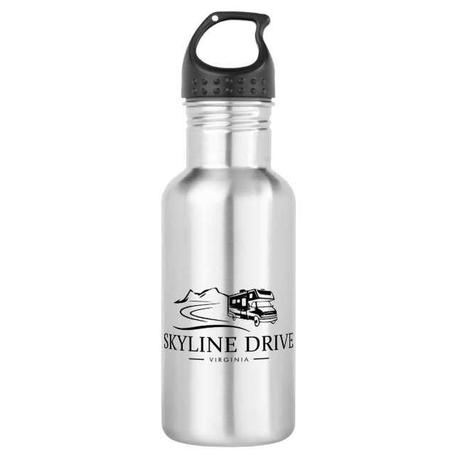 Skyline Drive Virginia Recreational Vehicle Stainless Steel Water Bottle (Front)