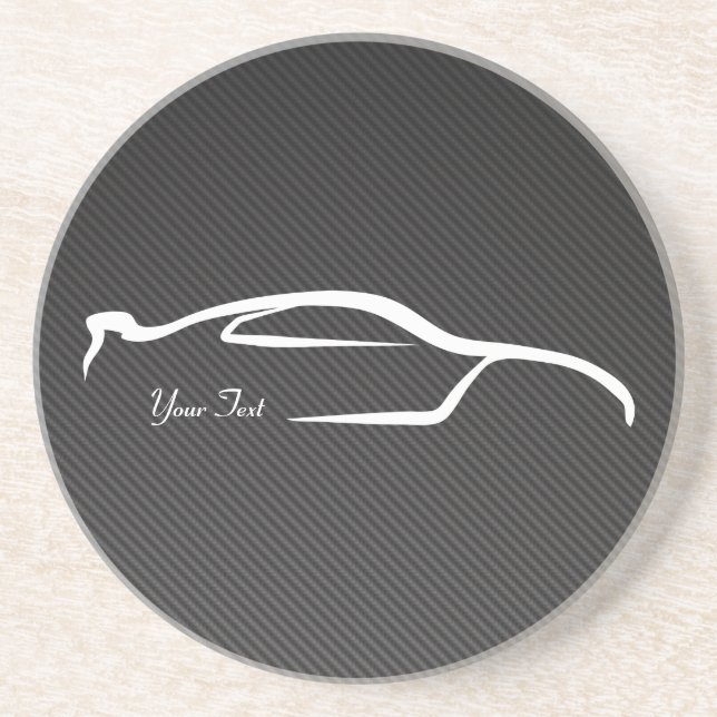 Skyline Faux Carbon Fiber Coaster (Front)